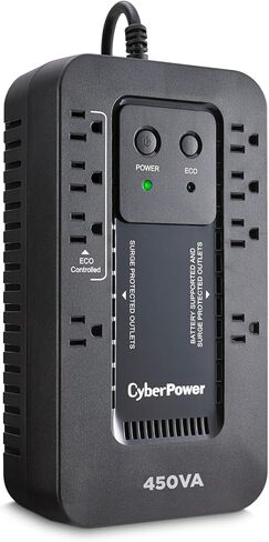 CyberPower EC850LCD Ecologic UPS Battery Backup and Surge Protector | 850VA/510W, 12 Outlets, ECO Mode, Compact, UL Certified in Kuwait