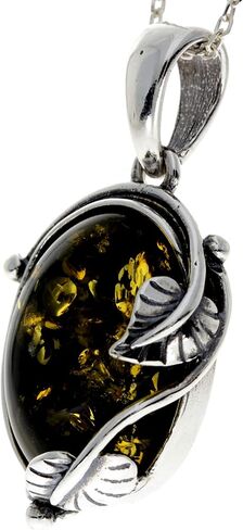 Genuine Baltic Amber & Sterling Silver Classic Pendant without Chain - 359 in Kuwait