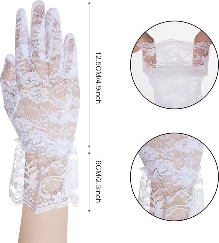 choyaxo 4pcs Silver Necklace Set Including Rhinestone Necklace Earrings Bracelet Gloves for Tea Party Bridal Wedding Formal Costume Jewelry in Kuwait