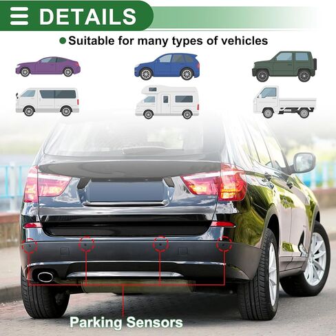 Motoforti Universal Car Auto Auto Auto Opensue Backup Radar System عكس أجهزة استشعار وقوف السيارات التنبيه تذكير بالمسافة الكشف عن أبيض 4 أجهزة استشعار in Saudi Arabia