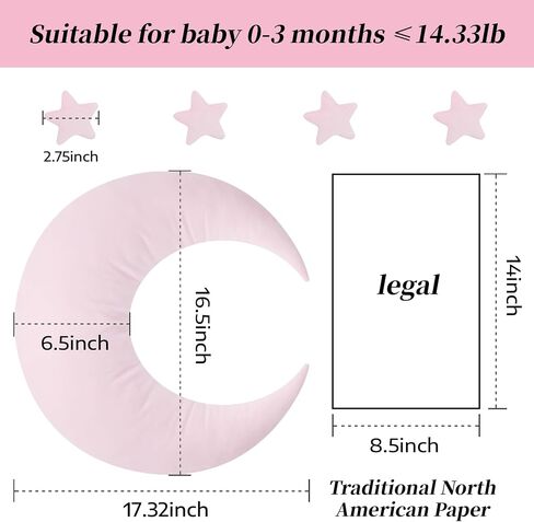 Baby Moon Star Pillow Newborn Posing Pillow Newborn Photography Prop Newborn Photography Posing Pillows Newborn Photography Props Set (Grey) in Saudi Arabia