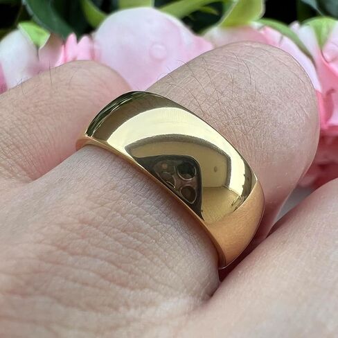 6mm 8mm Silver/Gold Titanium Rings for Men Women Fashion Jewelry Engagement Wedding Bands Domed Polished Shiny Comfort Fit in Saudi Arabia