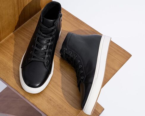Jousen Men's Casual Shoes High Top Premium Leather Fashion Sneakers Dress Boots for Men in Saudi Arabia