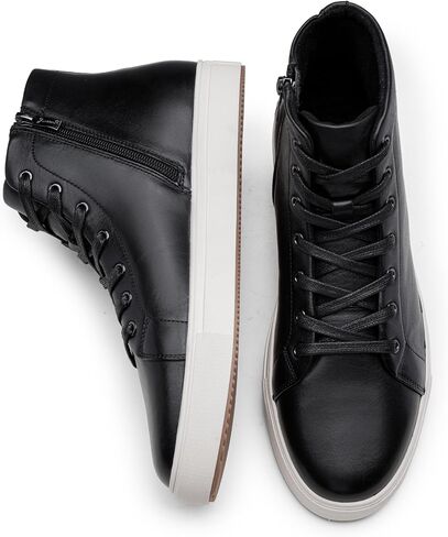Jousen Men's Casual Shoes High Top Premium Leather Fashion Sneakers Dress Boots for Men in Saudi Arabia