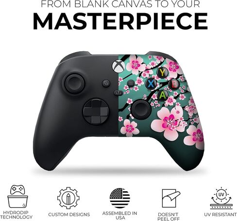 Original X-box Wireless Controller Special Edition Customized by DreamController Compatible with X-box One S/X, X-box Series X/S & Windows 10 Made with Advanced HydroDip Print Technology(Not Just a Skin) in Saudi Arabia