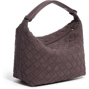 Suede Shoulder Bag for Women Top Handle Small Tote Bags Luxury Vegan Suede Handbag