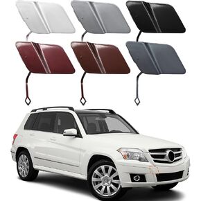 TOPUS for Mercedes Benz GLK Front Bumper Tow Hook Cover Cap fit X204 GLK250 GLK300 GLK350 2008 2009 2010 2011 2012 2013 Towing Eye Lid Trailer Cover 2048850224 (Gray, Right Passenger Side)
