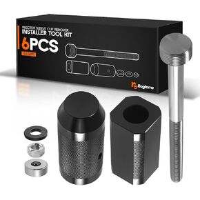 9U-6891 Injector Sleeve Cup Remover & Installer Tool Set - Heavy Duty Steel 6-Piece Kit for CAT Caterpillar 3406E, C10, C12, C15, C16, C18 Engines (6 PCS)
