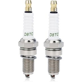2 Pack D8TC Spark Plug Replace NGK 2120 D8EA DPR8EA-9, D7REC2 etc. for 125cc 150cc 200cc 250cc 4 Stroke Gasoline Engine ATV Motorcycle Scooter
