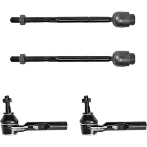 Motorman 4pcs (2) ES800086+(2) EV80988 Front Inner&Outer Tie Rod End for 2004-2012 MALIBU,2005-10 G6,2007-2009 AURA