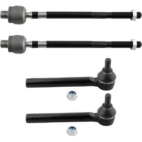 BOXI 4pcs Front Inner and Outer Tie Rod Ends Fit for Nissan Murano 2005 2006 2007 Sport Utility 4-Door 3.5L V6 | EV800047 ES800046