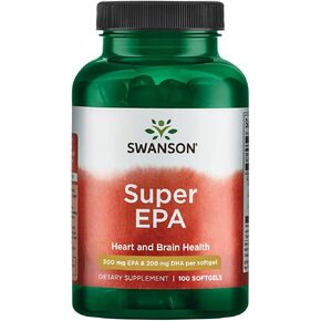 Swanson Super EPA - Omega 3 Fatty Acids - 100 Sgels