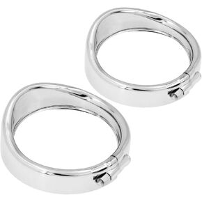 Turn Signal Trim Ring Chrome Visor Style Cover Fit for Harley Touring Electra Glide Road King Softail Fatboy