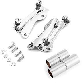 Wsays 4 Point Docking Hardware Kit with Docking Hardware Covers Chrome Compatible with Harley Touring Street Electra Road Glide Road King 2014-2024