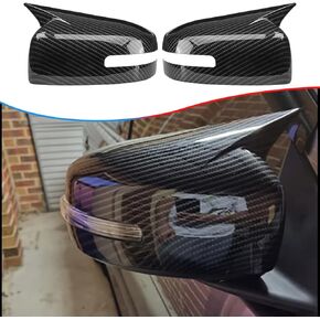 غطاء المرآة الجانبية ، ل Mitsubishi Lancer Evolution 2015 2015 2017 2pcs انعطاف الإشارة إلى إكسسوارات السيارة كربون.