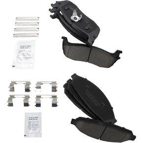TRQ Brake Pads Ceramic Compatible with 2003-2011 Lincoln Town Car