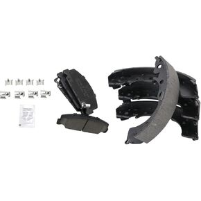 TRQ Brake Pads Ceramic متوافقة مع 1988-1995 Honda Civic 1993-1997 Civic Del Sol 1988-1991 CRX