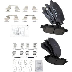 TRQ Brake Pads Ceramic Compatible with 2014-2017 INFINITI Q50 2017 Q60 2016-2017 QX50 Nissan Rogue
