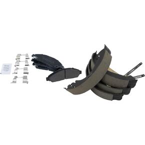 TRQ Brake Pads Semi-Metallic Compatible with 2004-2008 Chevrolet Colorado GMC Canyon 2006 Isuzu i-280 2007-2008 i-290 i-350 i-370