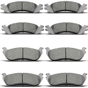 front rear Ceramic Brakes Pads Set Compatible with 2006-2010 Ford Explorer,2007-2010 Ford Explorer Sport Trac,2006-2010 Mercury Mountaineer