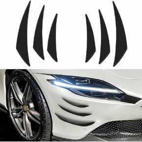 6pcs مجموعة CANRADS CANRADS Universal - مصد أمامي شفة فاصل السيارة الخارجي الزعانف الناعمة - ملحقات ملصق شريط مكافحة التصادم المضاد للتصادم