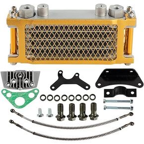 Universal Motorcycle Engine Oil Cooler 125cc 140cc Dirt Bike Monkey Bike DAX Pocket Bike ATV Motorcycle Universal Oil Cooler Radiator Set