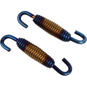PowerMotor Motorcycle Exhaust Pipe Spring 55MM 2.17in Stainless Steel Colorful Exhaust Pipe Muffler Springs Hook Modified Accessory(4 Pcs)