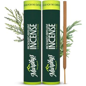 Murphy’s Naturals Mosquito Repellent Incense Sticks, Father's Day Gift for Dad, 24 Ct, DEET Free with Citronella for Outdoor Yard