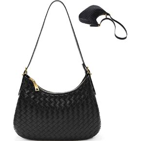 Shoulder Handbags for Women Crossbody Woven Leather Tote Shoulder Bag Purse Hobo Lightweight With Zipper Adjustable Strap in Saudi Arabia