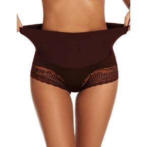 High Waist Lace Underwear for Women Seamless Sexy Panties Ladies Stretch Full Coverage Briefs