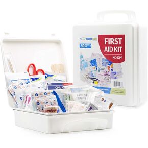 Primacare 50 Person Large Emergency Preparedness First Aid Kit for Home, School and Office, Wall Mounted