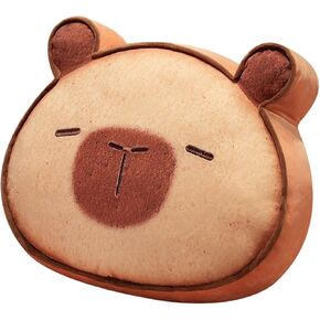 Ditucu Capybara Stuffed Animal Cute Capibara Napping Throw Pillows Soft Cushion Plush Decorative Gifts for Kids Brown 15.7 inch Dark Brown