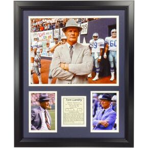 Legends Never Die Tom Landry Framed Photo Collage, 16" x 20" in Kuwait