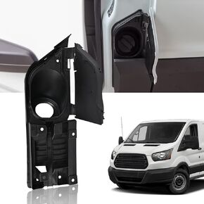 Fuel Gas Filler Pocket Door Hinge and Housing Assembly without Black Cover, Fuel Tank Filler Pipe Transit Gas Door Replace for Ford Transit 150 250 350 350HD 2015-2023