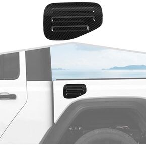 Gas Cap Overlay Fuel Filler Door Cover Exterior Accessories fit for Jeep Gladiator JT 2018+ (Carbon Fiber Grain)