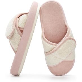 Chantomoo Womens Slippers Adjustable Cross Band Memory Foam Slippers for Women