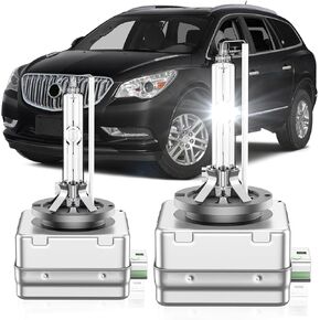 D3S HID Xenon Headlight Bulb Compatible with 2014 2015 2016 2017 2018 Buick Enclave Envision LaCrosse Regal Cascada - 35W High and Low Beam Upgraded 350% Brighter 6000K Cool White Pack of 2