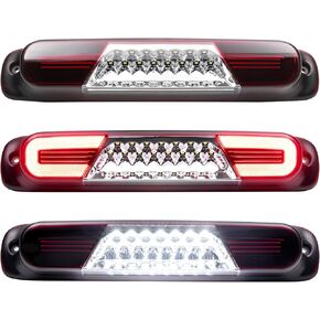 LED 3rd Third Brake Light Compatible with Silverado/Sierra 1500 2500HD 3500HD 1999-2006, Truck Cab Cargo Lamp Stop Light, High Mount Rear Brake Light Assembly, Clear Len