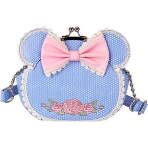 Loungefly Disney Minnie Floral و Lace Kisslock Crossbody Bag