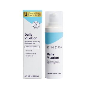 kindra Daily V Doisturizer Lotion - FSA HSA الكريمة المهبلية المؤهلة للجفاف المهبلي وعدم الراحة - خالية من الهرمونات ، تم اختبارها للأوراق ، موصى بها ، موصى بها - 60 تطبيقًا