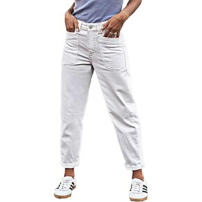 Flamingals High Waisted Straight Leg Jeans Women Slim Casual Crop Pants