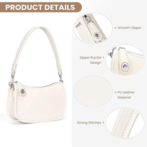 Shoulder Bag Purses for Women - Small Handbags PU Leather Shoulder Purse Trendy Designer Underarm Bags in Saudi Arabia