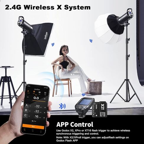 Godox SK400II-V 400Ws Photo Studio Strobe Flash Monolight Light with Bowens Mount &Lamp Head, 10W LED Modeling Lamp for Studio, Shooting, Location and Portrait Photography -110V in Saudi Arabia