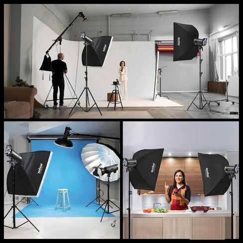 Godox SK400II-V 400Ws Photo Studio Strobe Flash Monolight Light with Bowens Mount &Lamp Head, 10W LED Modeling Lamp for Studio, Shooting, Location and Portrait Photography -110V in Saudi Arabia