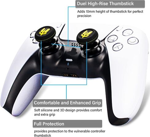 Playrealm FPS Thumbstick Extender Rubber Silicone Grip Cover 2 Sets for PS5 Dualsenese & PS4 Controller (Rainbow) in Saudi Arabia
