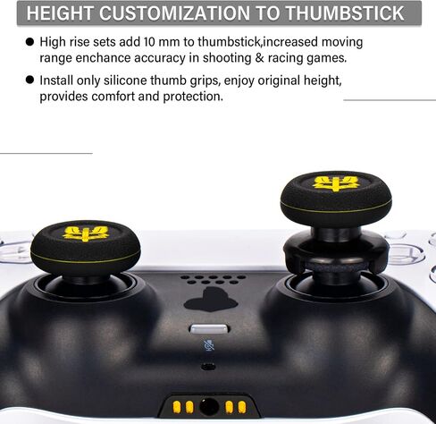 Playrealm FPS Thumbstick Extender Rubber Silicone Grip Cover 2 Sets for PS5 Dualsenese & PS4 Controller (Rainbow) in Saudi Arabia