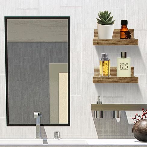 Z metnal Small Decor Shelves, Mini Floating Wooden Display Wall Shelf for Smart Speaker WiFi Collectables, Sauna Shelves, Wood, Wall Mounted, 8 x 5.5 inch, 2 Pack in Kuwait