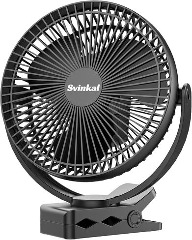 Svinkal USB Desk Fan, Portable Office Mini Fan Quiet, USB Powered, 4 speed, 1.5m Cable, 90° Adjustment Travel Fan, Aluminum Alloy Bracket, 7inch Desktop Fan for Office, Home, Dormitory. in Saudi Arabia