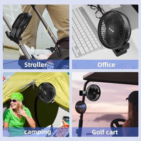 Svinkal USB Desk Fan, Portable Office Mini Fan Quiet, USB Powered, 4 speed, 1.5m Cable, 90° Adjustment Travel Fan, Aluminum Alloy Bracket, 7inch Desktop Fan for Office, Home, Dormitory. in Saudi Arabia
