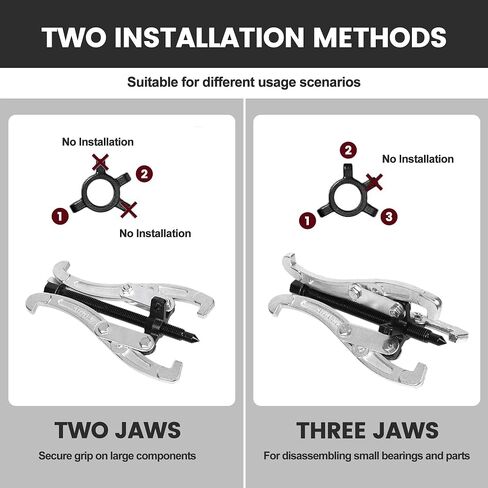 مجموعة أسرة ترس للتكنولوجيا ، 3 "4" 6 "8 '' 3 jaw puller kit for pulley gear تحمل إزالة دولاب الموازنة ، وسحب البكرة الثقيلة مع فكي عكسي يحمل مجموعة أدوات البولر (3 '' '' 6 '' 8 '') in Kuwait